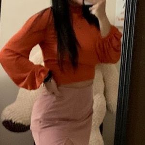 Orange crop top